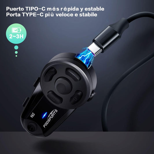 Intercomunicador Moto - Fodsports V6S (1000m) - Bluetooth 5.0 — imagem 2