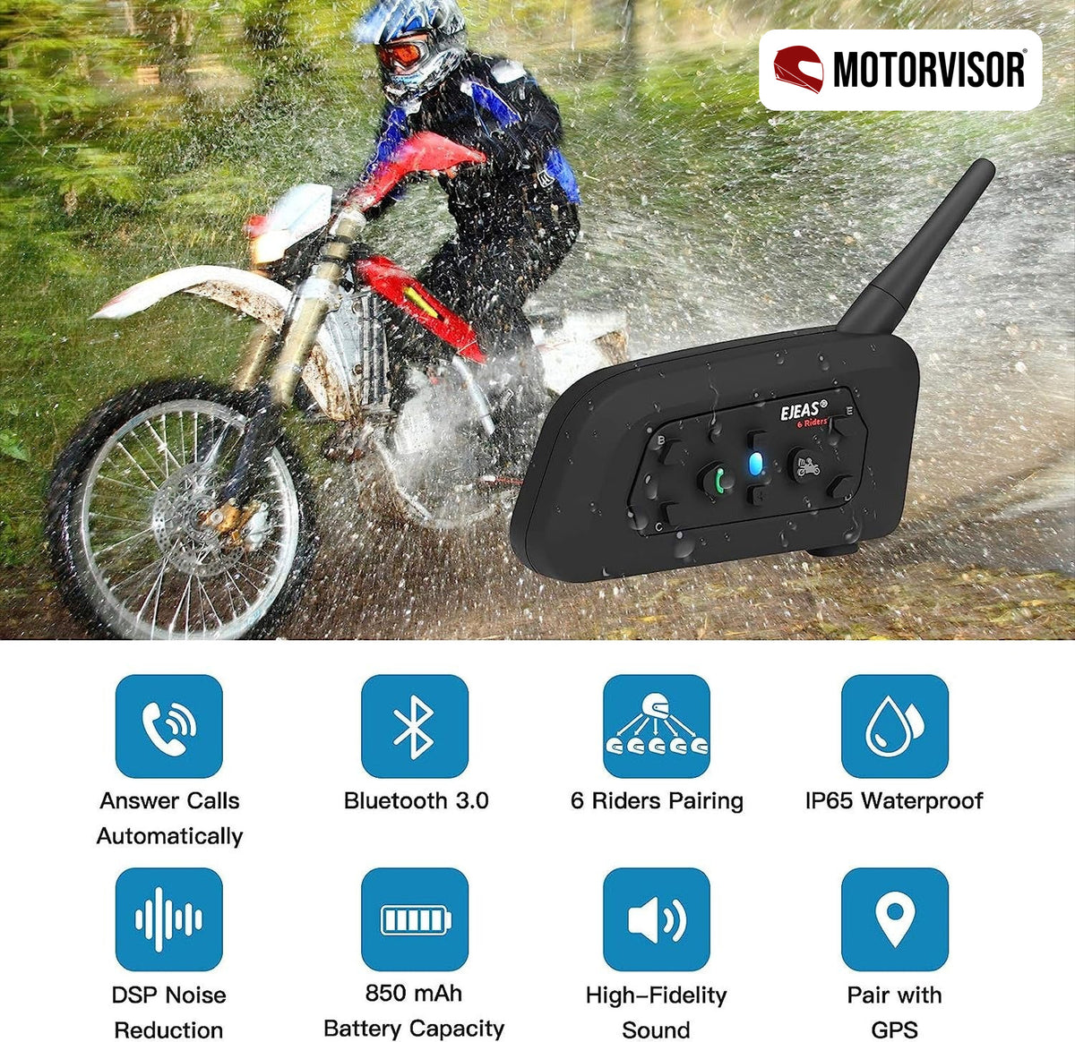 Intercomunicador Moto - EJEAS V6 Pro (1200m) — imagem 4