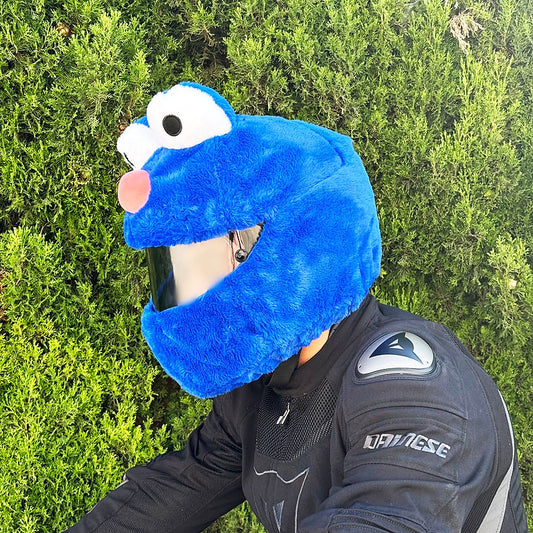 Motorcycle Helmet Cover - Monstro das Bolachas Azul — imagem 2