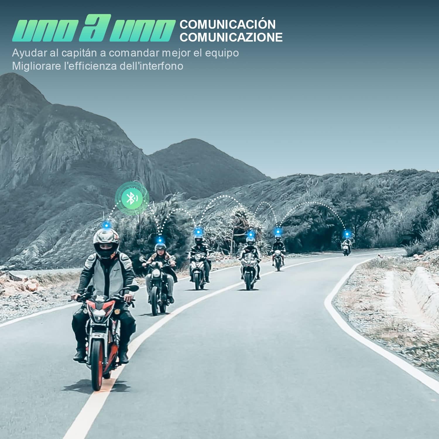 2x Intercomunicadores Moto - Fodsports V6S (1000m) - Bluetooth 5.0 — imagem 3