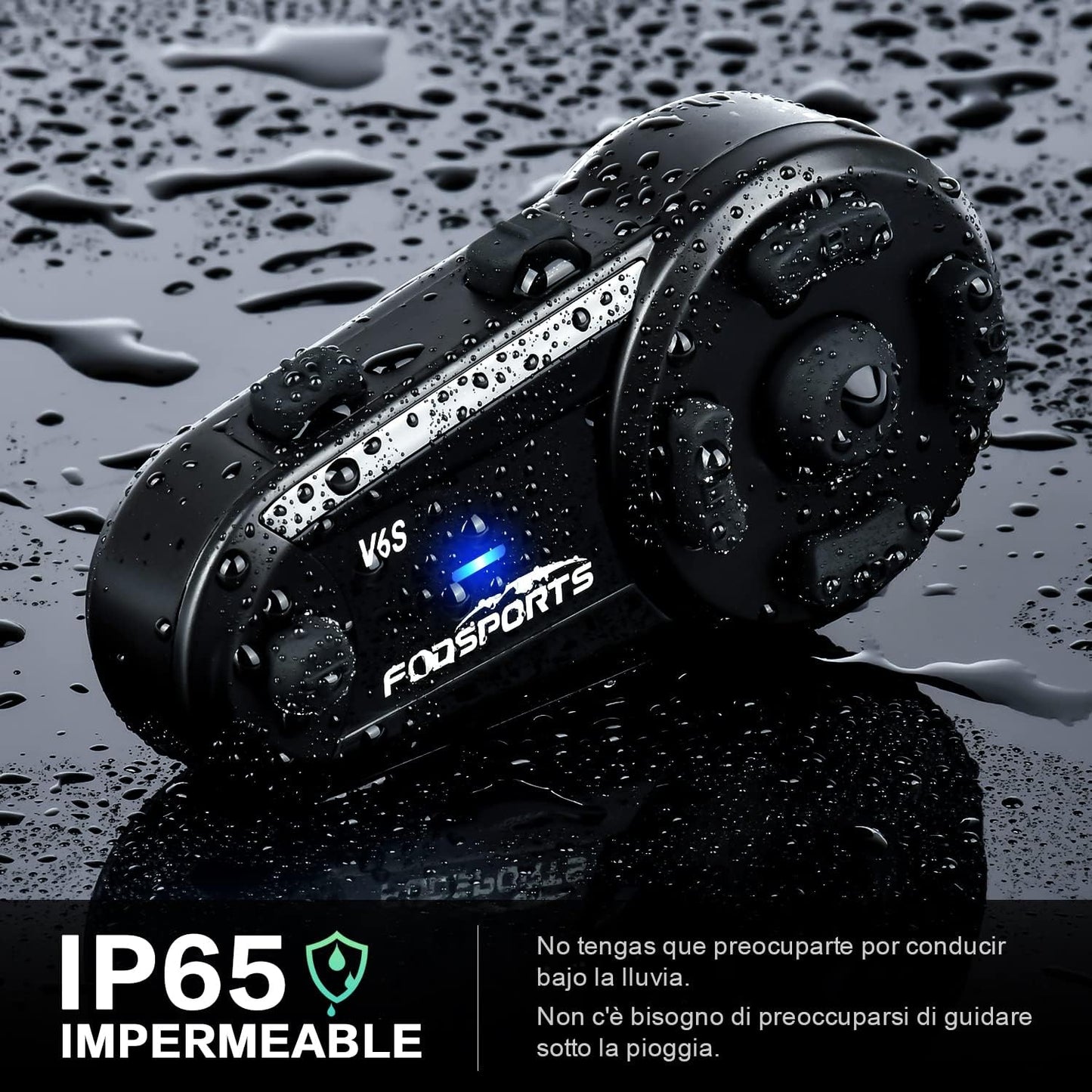 Intercomunicador Moto - Fodsports V6S (1000m) - Bluetooth 5.0 — imagem 3
