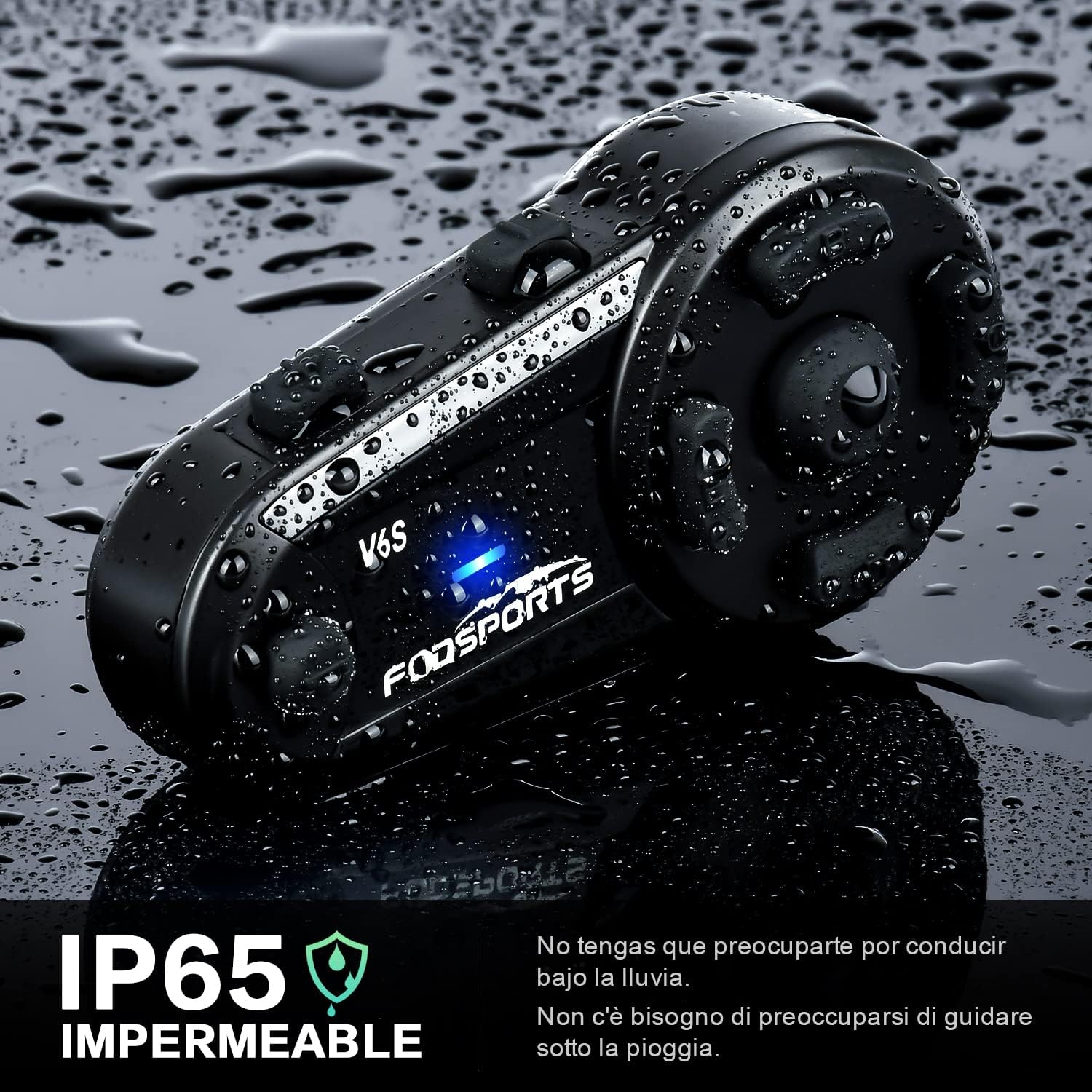 Intercomunicador Moto - Fodsports V6S (1000m) - Bluetooth 5.0 — imagem 3