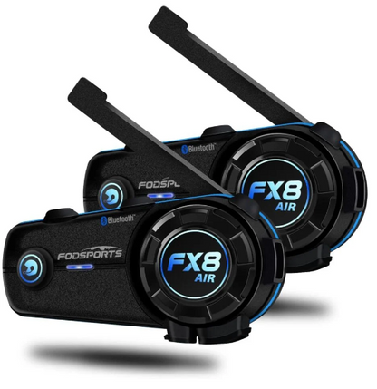 2x Intercomunicadores Moto - Fodsports FX8 AIR - Bluetooth 5.0