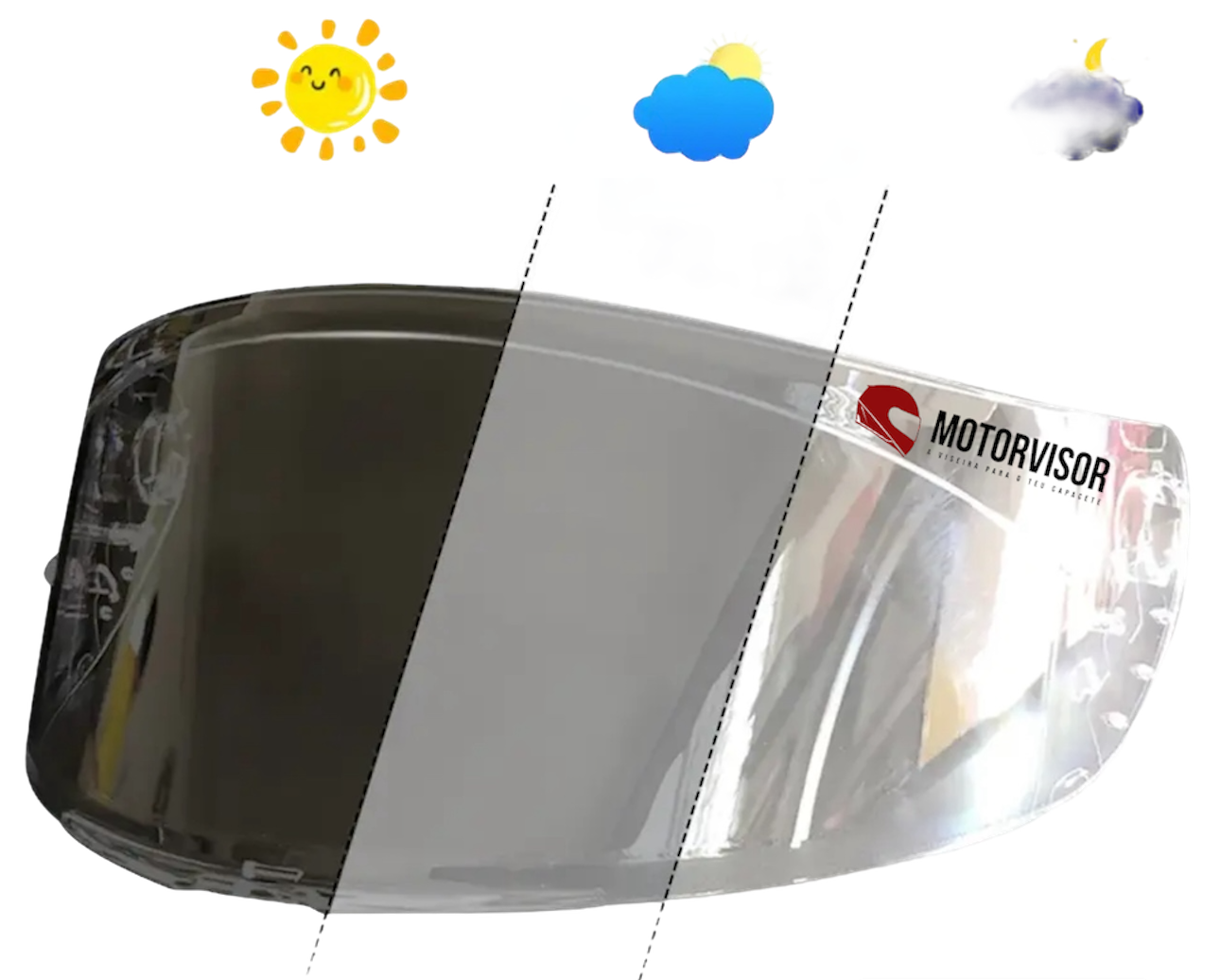 Viseira para MT - MT-V-14 / REVENGE 2 / BLADE 2 / TARGO / RAPID / RAPID PRO / SV — imagem 5