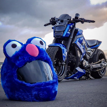 Motorcycle Helmet Cover - Monstro das Bolachas Azul — imagem 6