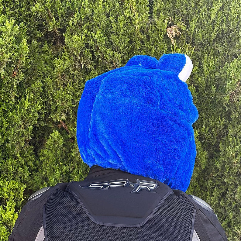 Motorcycle Helmet Cover - Monstro das Bolachas Azul — imagem 3