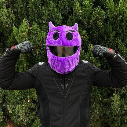 Motorcycle Helmet Cover - Purple Devil — imagem 3