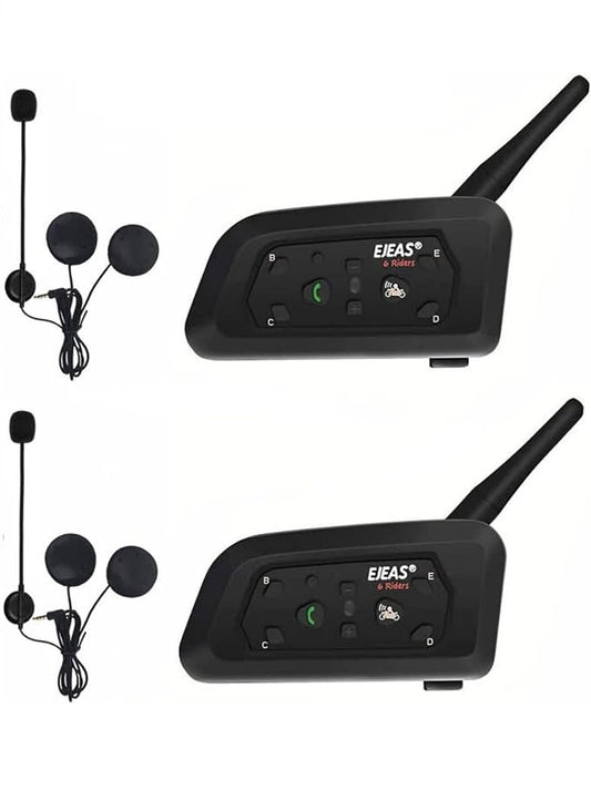 2 x Intercomunicadores Moto - EJEAS V6 Pro (1200m) — imagem 2